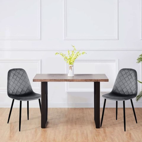 Krzesło aksamitne ORLANDO Velvet Grafitowe