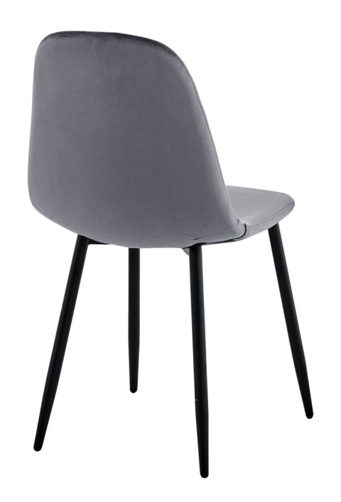 Krzesło aksamitne ORLANDO Velvet Grafitowe