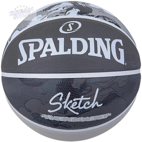 PIŁKA DO KOSZYKÓWKI SPALDING SKETCH JUMP R.7 CZARNY SZARY PIŁKA DO KOSZYKÓWKI SPALDING SKETCH JUMP R.7 CZARNY SZARY