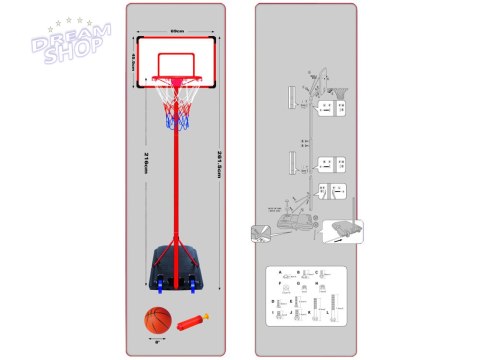 Tablica do Kosza koszykówka + piłka pompka SP0701