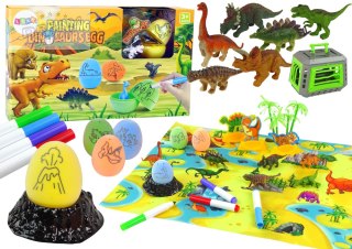 Zestaw Kreatywny DIY Dinozaury Jaja Do Malowania Transporter