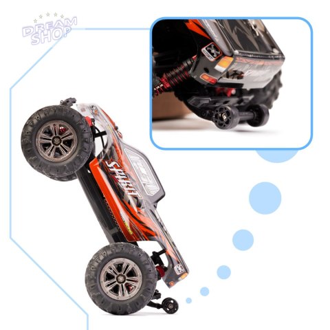 Samochód RC Q901 bezszczotkowy 1:16 2,4G 4CH 52km/h czerwony Samochód RC Q901 bezszczotkowy 1:16 2,4G 4CH 52km/h czerwony