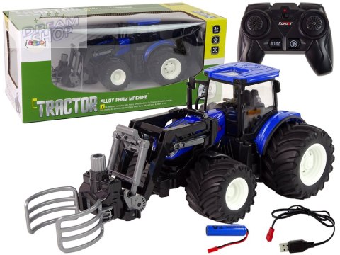 Traktor Zdalnie Sterowany z Chwytnikiem Niebieski Traktor Zdalnie Sterowany z Chwytnikiem Niebieski