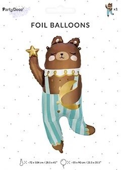 Balon foliowy Miś 72cm x 104cm Balon foliowy Miś 72cm x 104cm