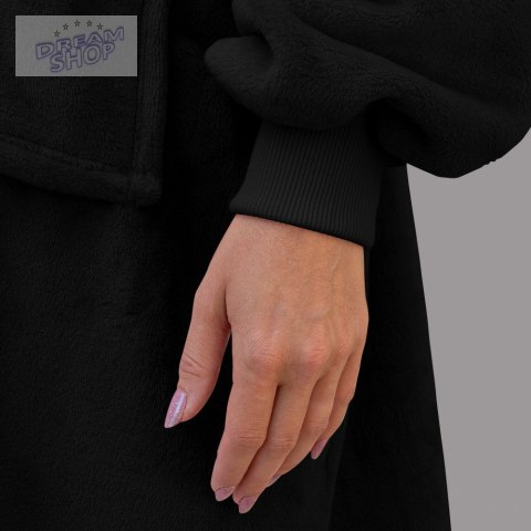 Bluzair Bluza Koc Hoodie Oversize Polska Czarny
