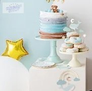 Dekoracje do muffinek babeczek - Wieloryb 11cm - 13,5cm 7 sztuk