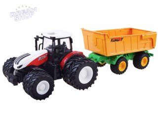 Traktor na pilota gumowe koła + przyczepa RC0601