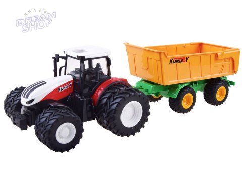 Traktor na pilota gumowe koła + przyczepa RC0601
