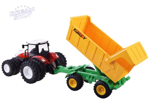 Traktor na pilota gumowe koła + przyczepa RC0601