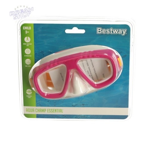 BESTWAY 22011 Okulary maska do pływania nurkowania różowe 3+
