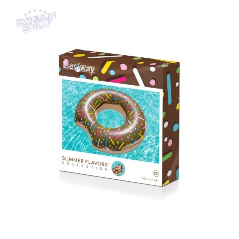 BESTWAY 36118 Koło do pływania donut 107cm brązowe BESTWAY 36118 Koło do pływania donut 107cm brązowe