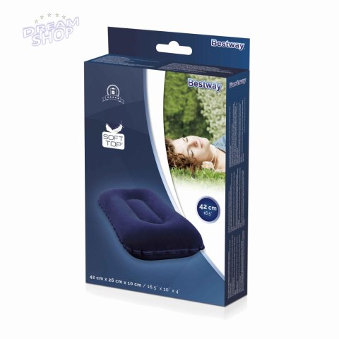BESTWAY 67121 Poduszka dmuchana turystyczna welurowa granatowa BESTWAY 67121 Poduszka dmuchana turystyczna welurowa granatowa