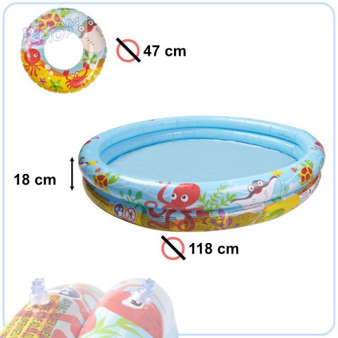 Bestway 51124 Basen piłka kółko brodzik 122cm