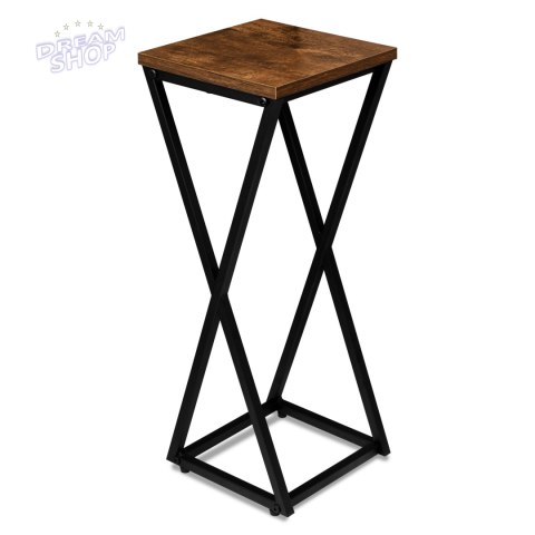 Kwietnik loftowy KONEL czarny postarzany dąb 62 cm