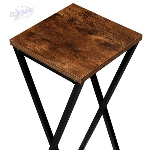 Kwietnik loftowy KONEL czarny postarzany dąb 62 cm