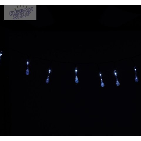 Lampki solarne ogrodowe sople 6,5m 30LED zimny biały Lampki solarne ogrodowe sople 6,5m 30LED zimny biały