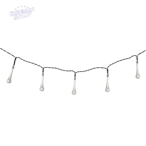 Lampki solarne ogrodowe sople 6,5m 30LED zimny biały Lampki solarne ogrodowe sople 6,5m 30LED zimny biały