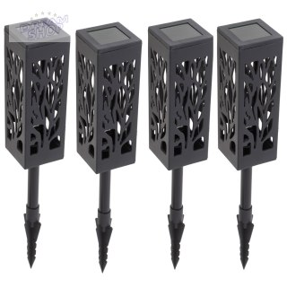 Lampy lampiony solarne stojące dekoracyjne 4 sztuki