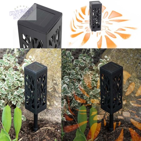 Lampy lampiony solarne stojące dekoracyjne 4 sztuki Lampy lampiony solarne stojące dekoracyjne 4 sztuki
