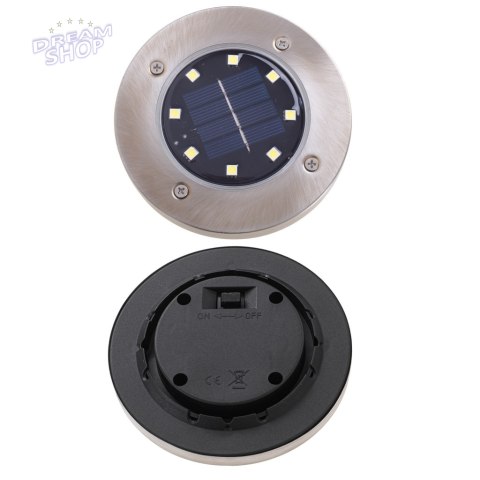 Lampy solarne gruntowe najazdowe ogrodowe 8LED 4szt. ciepły biały Lampy solarne gruntowe najazdowe ogrodowe 8LED 4szt. ciepły biały