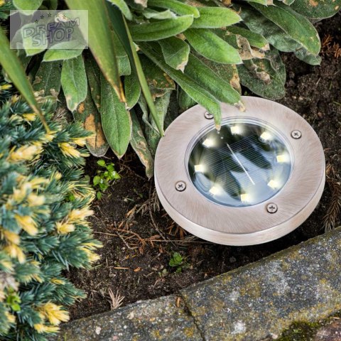 Lampy solarne gruntowe najazdowe ogrodowe 8LED 4szt. ciepły biały Lampy solarne gruntowe najazdowe ogrodowe 8LED 4szt. ciepły biały