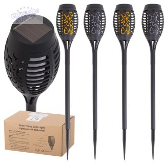 Lampy solarne ogrodowe pochodnie 12LED 4szt.