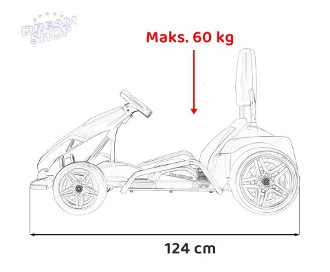 Pojazd Gokart Fast 3 Drift Czerwony Pojazd Gokart Fast 3 Drift Czerwony