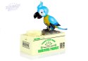 Skarbonka Papuga Zjada Monety Nauka Oszczędzania Niebieska