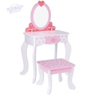 TOOKY TOY Drewniana Toaletka Dziecięca z Krzeszłem