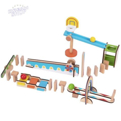 TOOKY TOY Klocki Do Budowania Domino Układanka TOOKY TOY Klocki Do Budowania Domino Układanka
