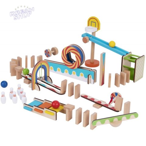 TOOKY TOY Klocki Do Budowania Domino Układanka TOOKY TOY Klocki Do Budowania Domino Układanka