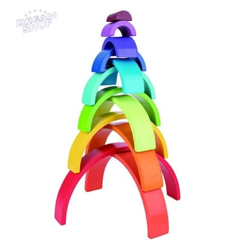 TOOKY TOY Układanka Montessori Tęcza Klocki Drewniane TOOKY TOY Układanka Montessori Tęcza Klocki Drewniane