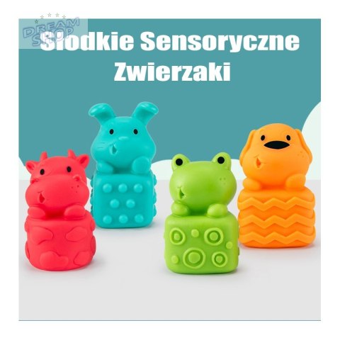 WOOPIE Klocki Sensoryczne Układanka do Ściskania Dźwięk Nauka Liczenia 20 el.