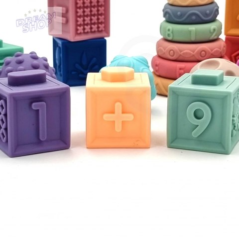 WOOPIE Klocki Sensoryczne Układanka do Ściskania Wody Dźwięk Nauka Liczenia 23 el. WOOPIE Klocki Sensoryczne Układanka do Ściskania Wody Dźwięk Nauka Liczenia 23 el.