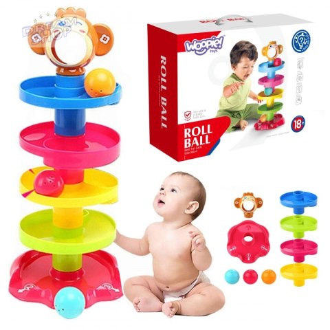 WOOPIE Kulodrom Tor Kulkowy Zestaw Spirala + 3 Kulki WOOPIE Kulodrom Tor Kulkowy Zestaw Spirala + 3 Kulki