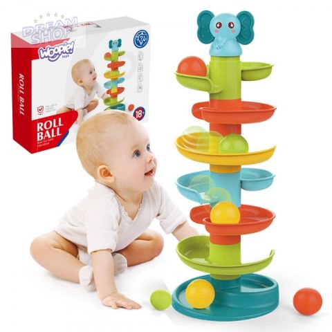 WOOPIE Kulodrom Tor Kulkowy Zestaw Spirala + 3 Kulki WOOPIE Kulodrom Tor Kulkowy Zestaw Spirala + 3 Kulki