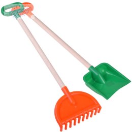 Zestaw Łopata Grabki drewniana rączka 67cm ZA4519