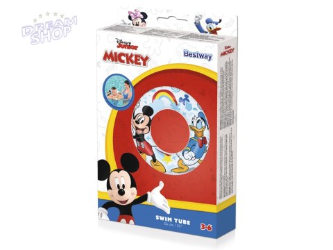 Bestawy koło dmuchane do pływania Miki 56cm 91004 Bestawy koło dmuchane do pływania Miki 56cm 91004