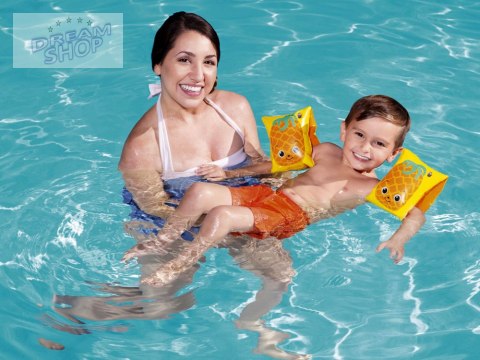 Bestway Wesołe Dmuchane rękawki do nauki pływania do wody ananas 32042 Bestway Wesołe Dmuchane rękawki do nauki pływania do wody ananas 32042
