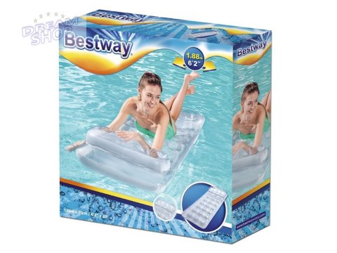 Bestway Dmuchany materac plażowy z zagłówkiem METAL 188x71cm 43024