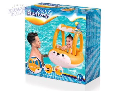 Bestway Dmuchany Ponton z daszkiem ŁÓDKA LISEK z dnem Ruchome kulki 34168 Bestway Dmuchany Ponton z daszkiem ŁÓDKA LISEK z dnem Ruchome kulki 34168