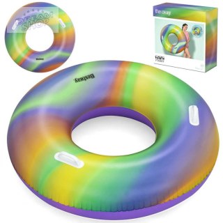 Bestweay Dmuchane koło do pływania TĘCZOWE 119cm 36352