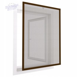 Moskitiera okno alu 120 x 140 brąz