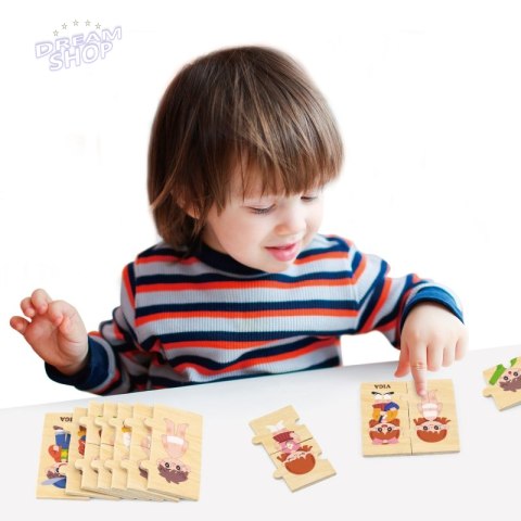 VIGA Drewniana Układanka Edukacyjna Dzieci Ubieranie Puzzle VIGA Drewniana Układanka Edukacyjna Dzieci Ubieranie Puzzle