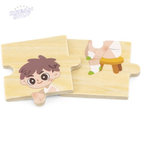 VIGA Drewniana Układanka Edukacyjna Dzieci Ubieranie Puzzle VIGA Drewniana Układanka Edukacyjna Dzieci Ubieranie Puzzle