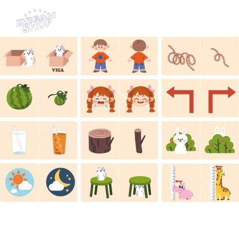 VIGA Drewniana Układanka Puzzle Przeciwieństwa VIGA Drewniana Układanka Puzzle Przeciwieństwa