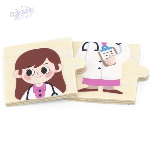 VIGA Drewniane Puzzle Układanka Dopasowanie Zawodów VIGA Drewniane Puzzle Układanka Dopasowanie Zawodów