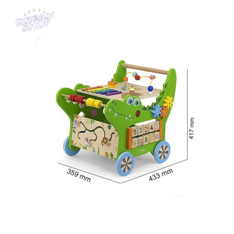 VIGA Drewniany Pchacz Edukacyjny Krokodylek 12w1 VIGA Drewniany Pchacz Edukacyjny Krokodylek 12w1