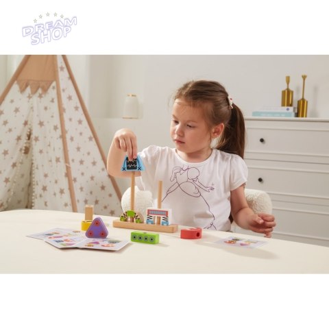 VIGA Układanka Piramidka Roboty + Wzory 8 el. VIGA Układanka Piramidka Roboty + Wzory 8 el.