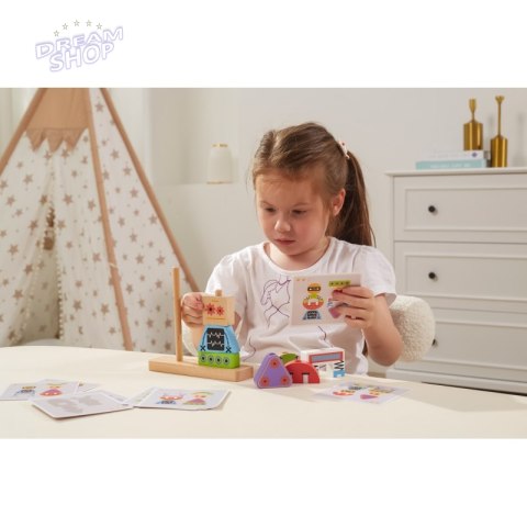 VIGA Układanka Piramidka Roboty + Wzory 8 el. VIGA Układanka Piramidka Roboty + Wzory 8 el.